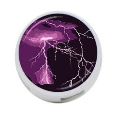 Lightning Pink Sky Rain Purple Light 4-port Usb Hub (one Side) by Mariart