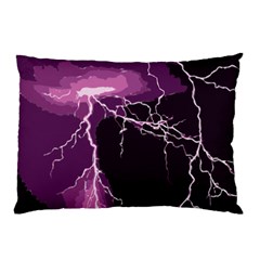 Lightning Pink Sky Rain Purple Light Pillow Case (two Sides)