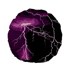 Lightning Pink Sky Rain Purple Light Standard 15  Premium Round Cushions by Mariart