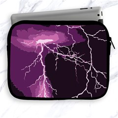 Lightning Pink Sky Rain Purple Light Apple Ipad 2/3/4 Zipper Cases