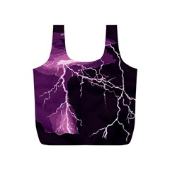 Lightning Pink Sky Rain Purple Light Full Print Recycle Bags (s)  by Mariart