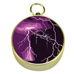 Lightning Pink Sky Rain Purple Light Gold Compasses Front