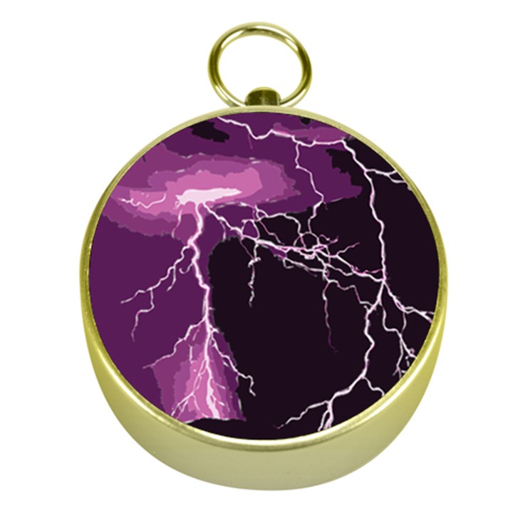 Lightning Pink Sky Rain Purple Light Gold Compasses