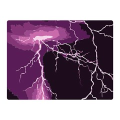 Lightning Pink Sky Rain Purple Light Double Sided Flano Blanket (mini) 