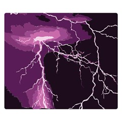 Lightning Pink Sky Rain Purple Light Double Sided Flano Blanket (small) 