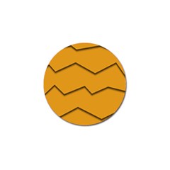 Orange Shades Wave Chevron Line Golf Ball Marker by Mariart