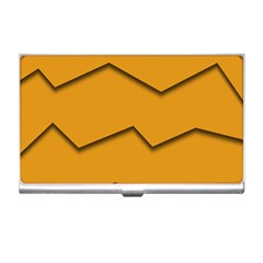 Orange Shades Wave Chevron Line Business Card Holders