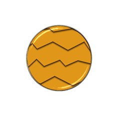 Orange Shades Wave Chevron Line Hat Clip Ball Marker by Mariart