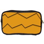 Orange Shades Wave Chevron Line Toiletries Bags 2-Side Front