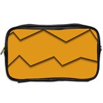 Orange Shades Wave Chevron Line Toiletries Bags 2-Side Back