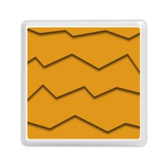 Orange Shades Wave Chevron Line Memory Card Reader (square)  by Mariart