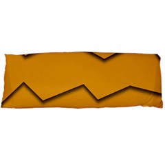 Orange Shades Wave Chevron Line Body Pillow Case Dakimakura (two Sides) by Mariart