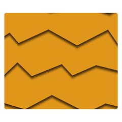 Orange Shades Wave Chevron Line Double Sided Flano Blanket (small) 