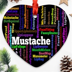 Mustache Ornament (heart) by Mariart