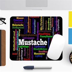 Mustache Large Mousepads by Mariart