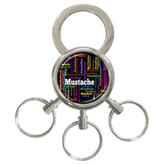 Mustache 3-ring Key Chains by Mariart