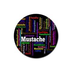 Mustache Rubber Coaster (round)  by Mariart