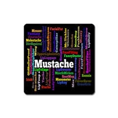 Mustache Square Magnet by Mariart