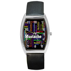 Mustache Barrel Style Metal Watch