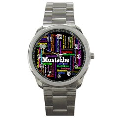 Mustache Sport Metal Watch