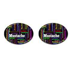 Mustache Cufflinks (oval)