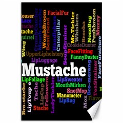 Mustache Canvas 12  X 18   by Mariart