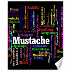 Mustache Canvas 11  X 14   by Mariart