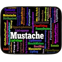 Mustache Double Sided Fleece Blanket (mini) 