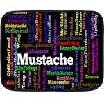 Mustache Double Sided Fleece Blanket (Mini)  35 x27  Blanket Front