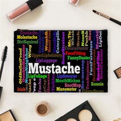 Mustache Cosmetic Bag (large)  by Mariart