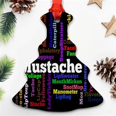 Mustache Christmas Tree Ornament (two Sides) by Mariart