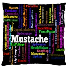 Mustache Large Cushion Case (one Side) by Mariart