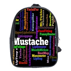 Mustache School Bags (xl)  by Mariart