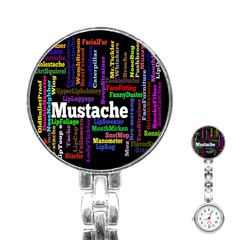 Mustache Stainless Steel Nurses Watch by Mariart