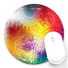 Multi Colour Alpha Round Mousepads