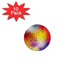 Multi Colour Alpha 1  Mini Buttons (10 Pack)  by Mariart