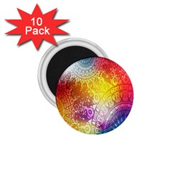 Multi Colour Alpha 1 75  Magnets (10 Pack) 