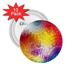 Multi Colour Alpha 2 25  Buttons (10 Pack)  by Mariart