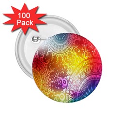 Multi Colour Alpha 2 25  Buttons (100 Pack) 