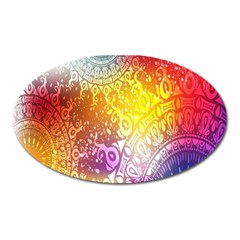 Multi Colour Alpha Oval Magnet by Mariart