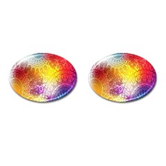 Multi Colour Alpha Cufflinks (oval) by Mariart