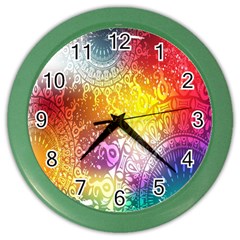 Multi Colour Alpha Color Wall Clocks