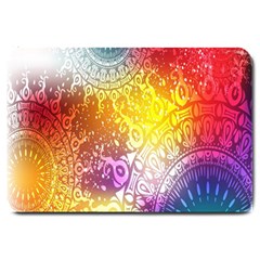 Multi Colour Alpha Large Doormat  by Mariart