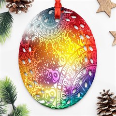 Multi Colour Alpha Ornament (oval Filigree) by Mariart