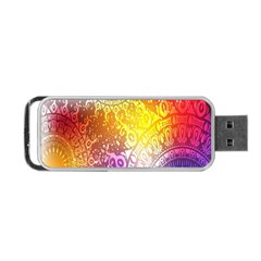 Multi Colour Alpha Portable Usb Flash (one Side) by Mariart