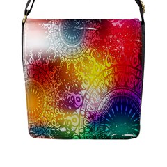 Multi Colour Alpha Flap Messenger Bag (l)  by Mariart