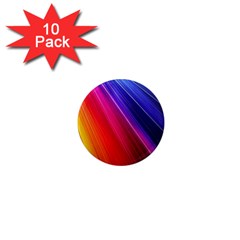 Multicolor Light Beam Line Rainbow Red Blue Orange Gold Purple Pink 1  Mini Magnet (10 Pack)  by Mariart