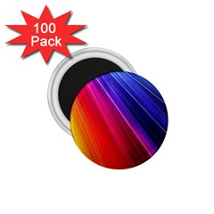 Multicolor Light Beam Line Rainbow Red Blue Orange Gold Purple Pink 1 75  Magnets (100 Pack)  by Mariart