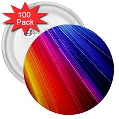 Multicolor Light Beam Line Rainbow Red Blue Orange Gold Purple Pink 3  Buttons (100 Pack)  by Mariart