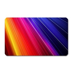 Multicolor Light Beam Line Rainbow Red Blue Orange Gold Purple Pink Magnet (rectangular)